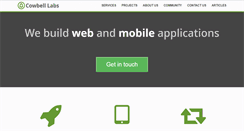 Desktop Screenshot of cowbell-labs.com