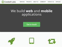 Tablet Screenshot of cowbell-labs.com